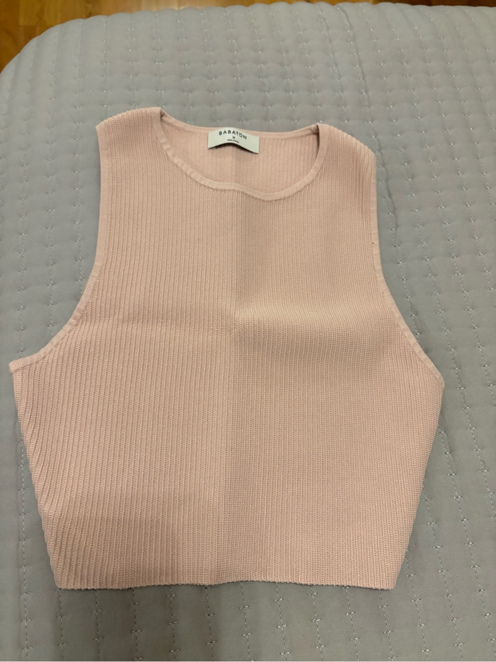 Sculpt knit racer cropped tank